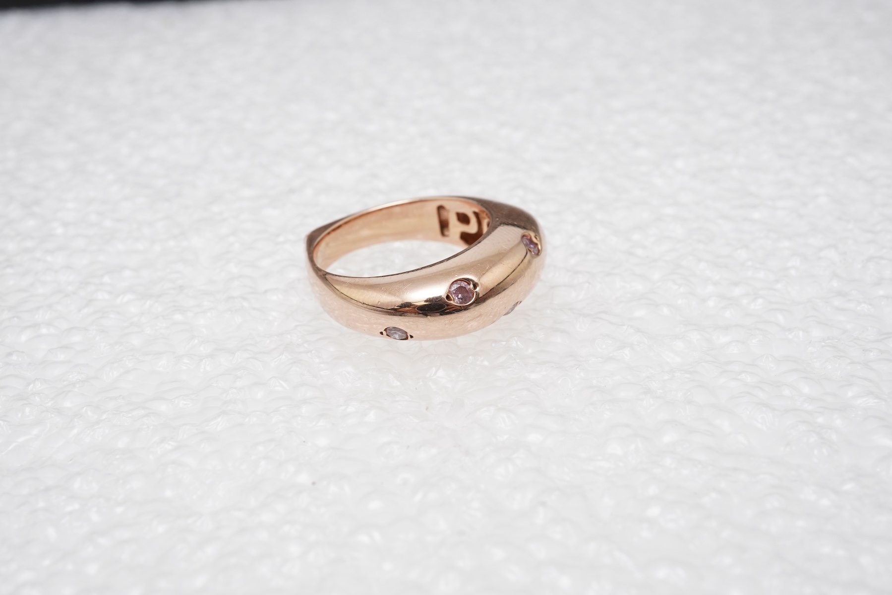 A pink tourmaline ring